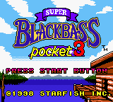 Super Blackbass: Pocket 3 title screen for GameBoy Color